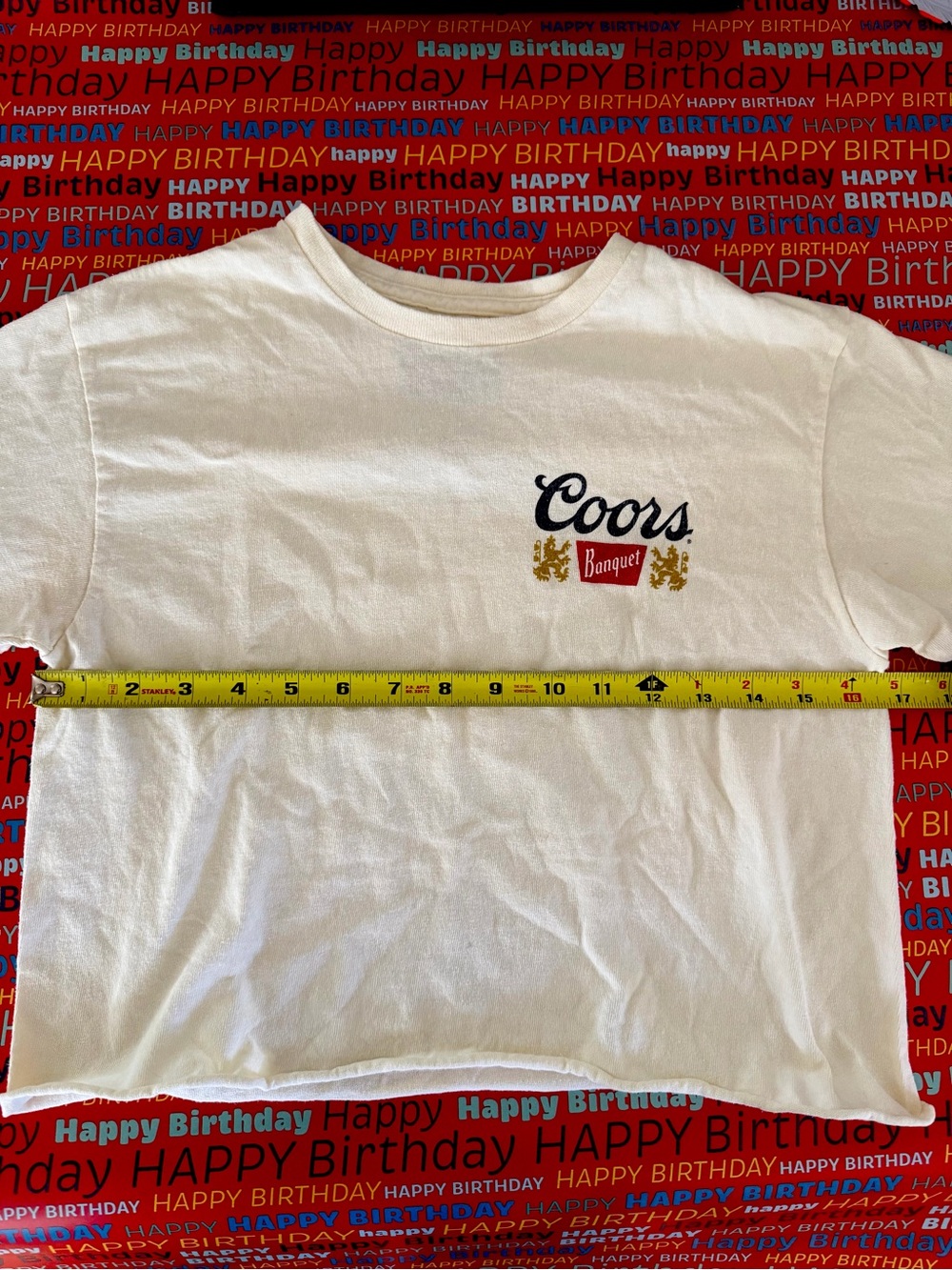 Coors Banquet Crop Shirt. Small.  #coors #vintage